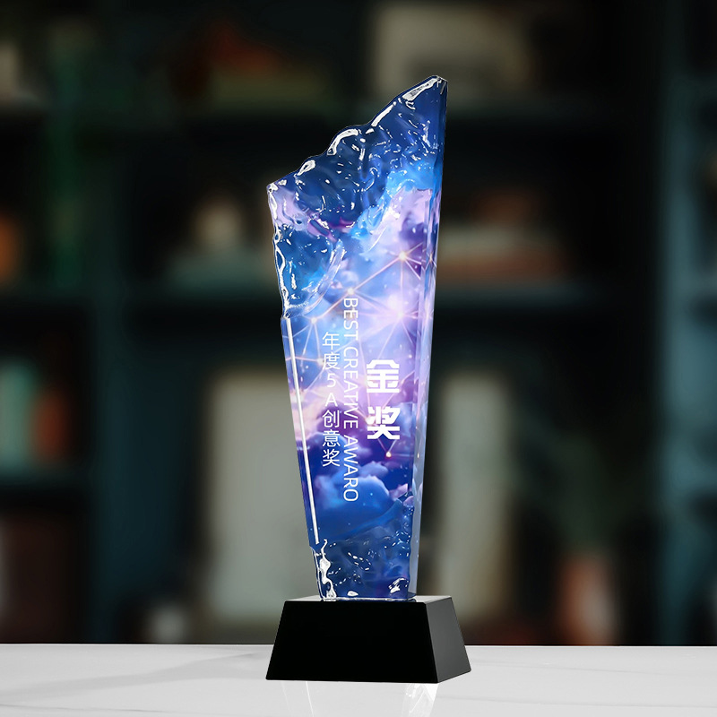 Trofeo de Cristal y Madera con Impresión a Color Grabado para Eventos Deportivos y Reunión Anual image 123