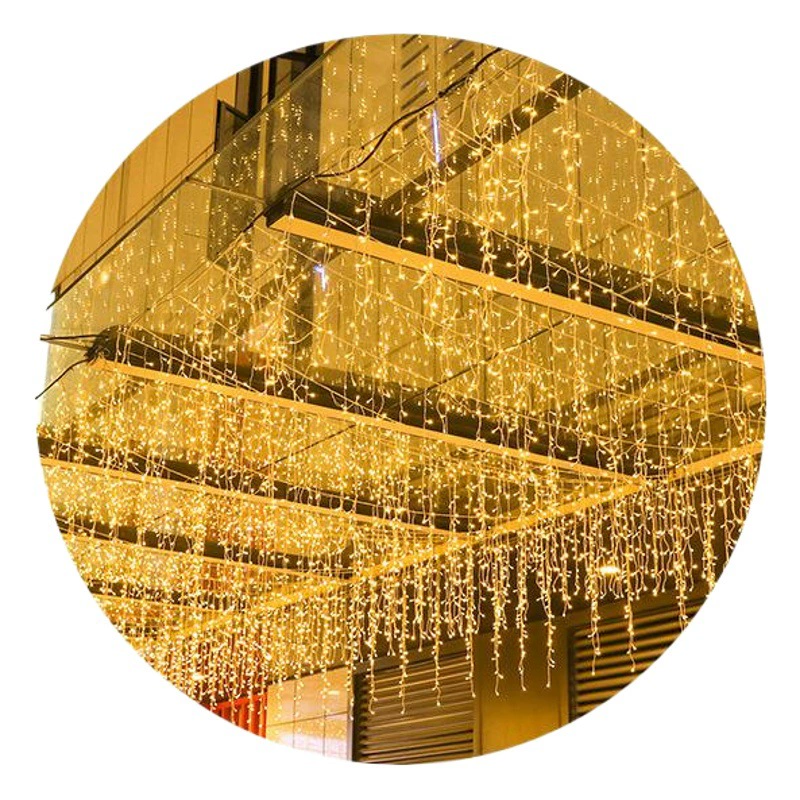 Светодиодные огни ледяного бара цветные огни мигающие огни Рождественские звезды занавески Светодиодные наружные декоративные светильники Фестиваль струящейся воды огни водопада