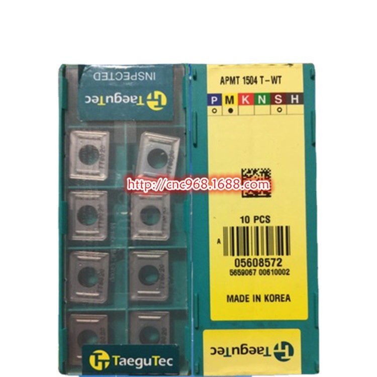 taegutec特固克机夹式切削工具APMT1504T-WT TT8020方肩立铣刀粒
