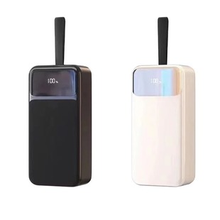 Built-in 2 Detachable Output Cables Foot 10000 mA Charging Treasure One Drag Three