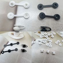 塑胶二合扣三合扣一体扣二连扣一次性按扣防护面罩扣子防掉防拆扣