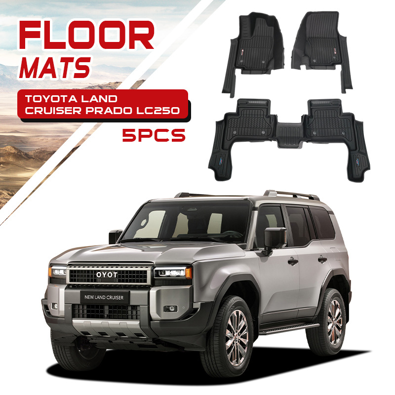 Aplicable a 24 modelos Prado lc250 almohadilla de pie TPE moldeada por inyección especial Prado Floor mat almohadilla de pie impermeable