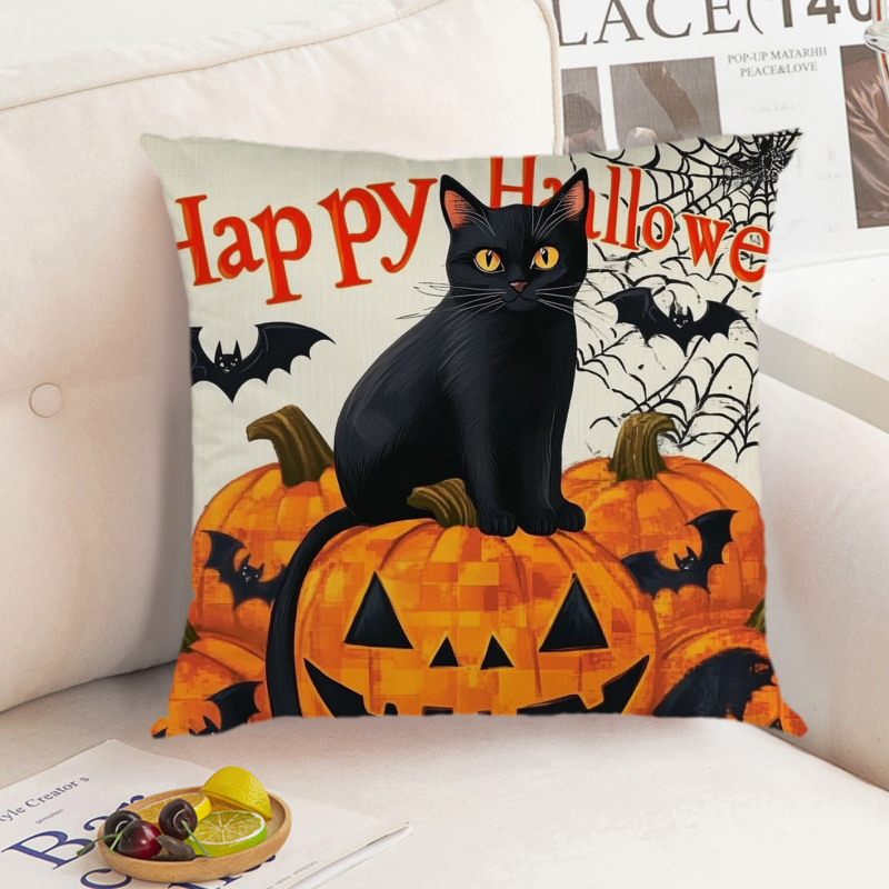 枕カバーの国境を越えた供給デジタル印刷ハロウィンプロモーションアイテム装飾枕車のインテリアクッションソース直接販売|undefined