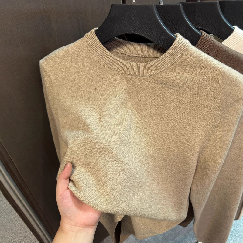 Suéter de cuello redondo para hombre camiseta de punto para hombre estilo de alto nivel de estilo de estilo de invierno y otoño de calidad de moda para hombres