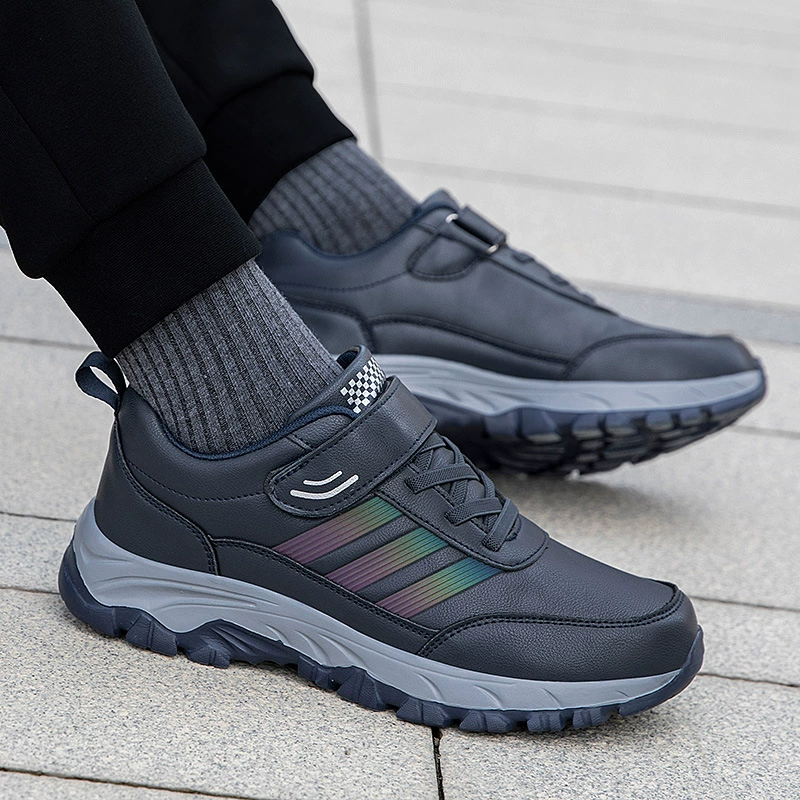 Оригинальные товары старая обувь мужская флагманский магазин Весенняя папа обувь мама обувь кожаная непромокаемая Нескользящая прогулочная обувь среднего и пожилого возраста