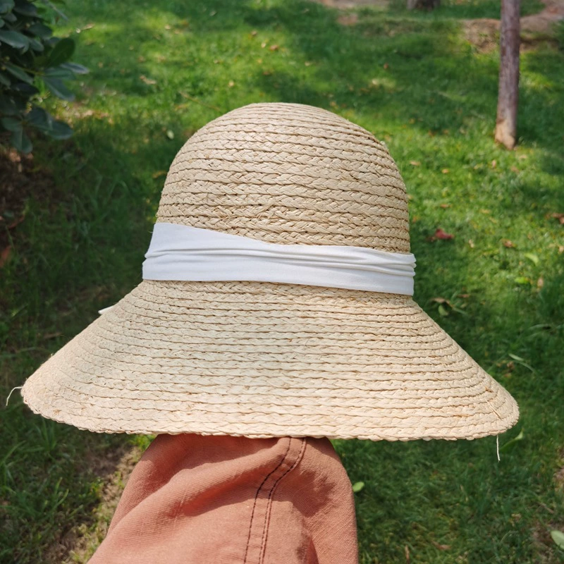 Lafite Hwewear Hat Female Japanese Literary Bow Fisherman Hat Summer Traveling Holidays Big Suns Beach Hat