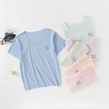 儿童短袖随心裁舒适透气莫代尔春夏中大男童女童宝宝打底衫婴幼儿