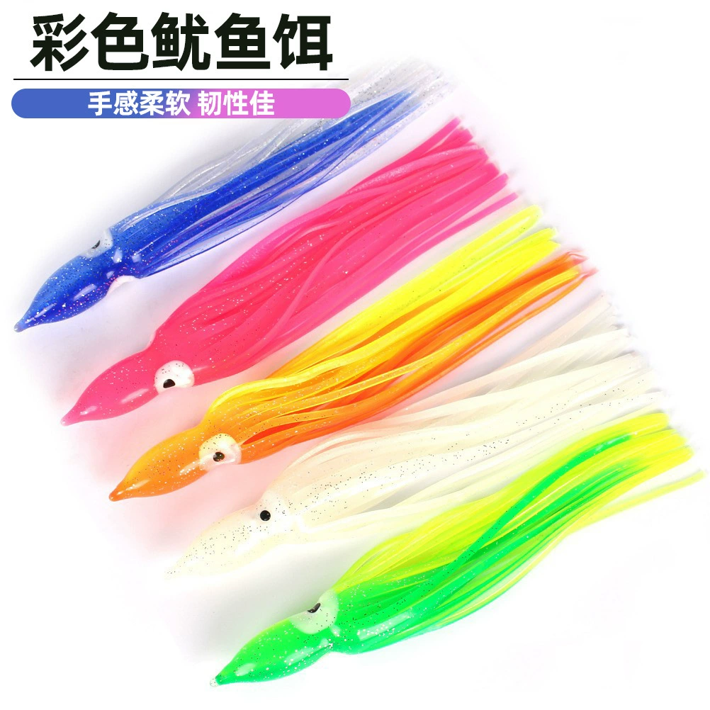 Полая приманка Luya 12 см цветная силиконовая Мягкая приманка для кальмаров бионическая голова кальмара поддельная приманка рыболовные снасти Taobao