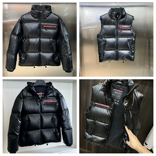 欧洲冬季潮牌御寒蓬松面包普家羽绒服拉链款男女时尚休闲外套现货