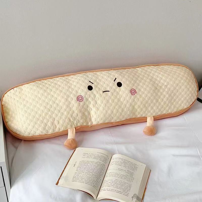 almohada de peluche pan tostado de peluche dormitorio dormitorio de niñas dormitorio cama lateral dormir clip piernas de peluche cojines almohada