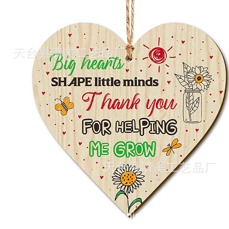 100mm love madera pieza colgante 1 paquete