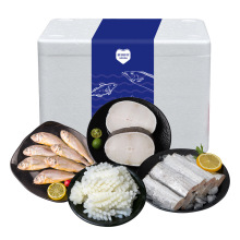 鲜到鲜得 礼盒海鲜大礼包节庆送礼 海鲜礼盒K1款1640g(4种食材)
