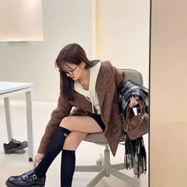 【SHISHI】新款高级感气质休闲通勤百搭韩系西装款羊毛大衣HL27-3