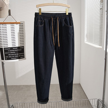 胖MM特大韩版弹力显瘦老爹裤加肥加大码女装250斤超大码牛仔K6163