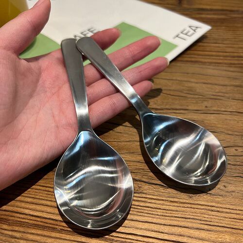 Spoon 18/10 stainless steel Korean version short handle drinking spoon Western food stainless steel manufacturer direct sales Amazon cross-border