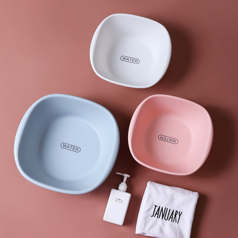 Simple Face Basin Household Plastic Basin Large Thick Vegetable Washing Basin Laundry Basin Laundry Washing Basin Foot Washing Basin Small Basin