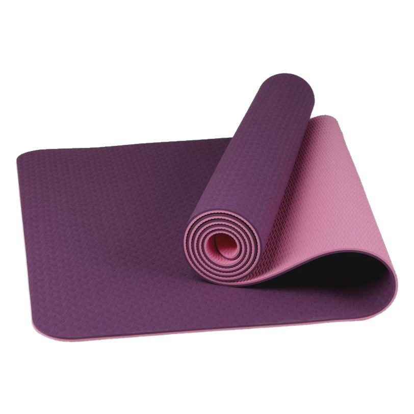 Tpe two-color yoga mat floor mat fitness mat tasteless double-sided non-slip rope skipping mat manufacturers wholesale posture line
