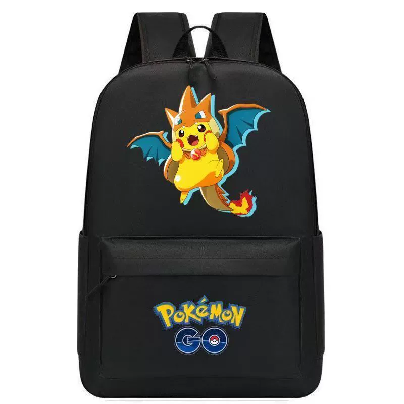 School Backpack, capacious unisex backpack for secondary school, printed, beige or black