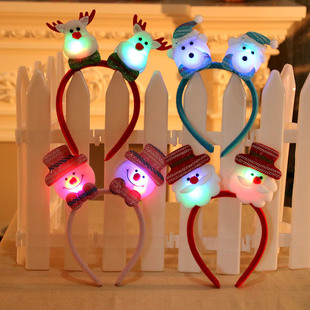 Christmas hairband head buckle small hand Christmas with light single headband headwear Christmas decorations Christmas gifts