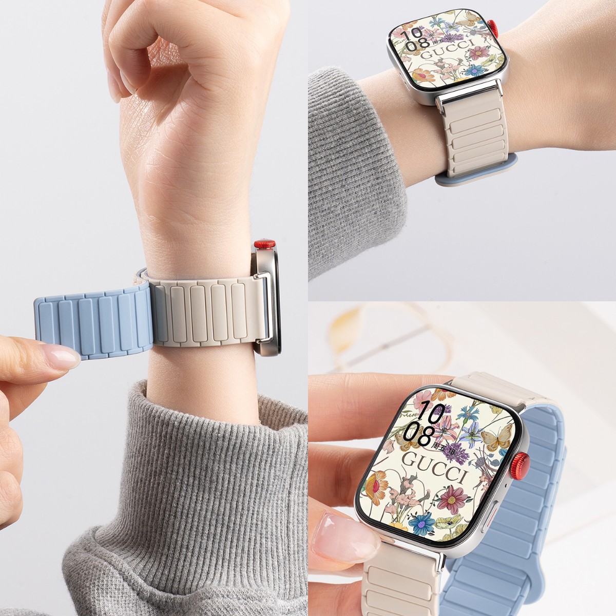 Suitable for Huawei Fit4Pro Workwear Magnetic Loop Silicone Breathable Men's and Women's Wristband Huawei Fit4/3 Watch Strap