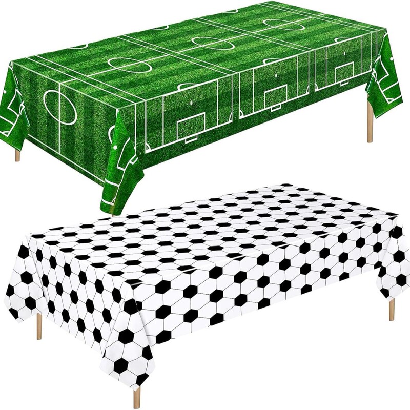 Cross-Border Amazon Green Football Disposable Tablecloth Decoration World Cup Party Supplies Party Tablecloth
