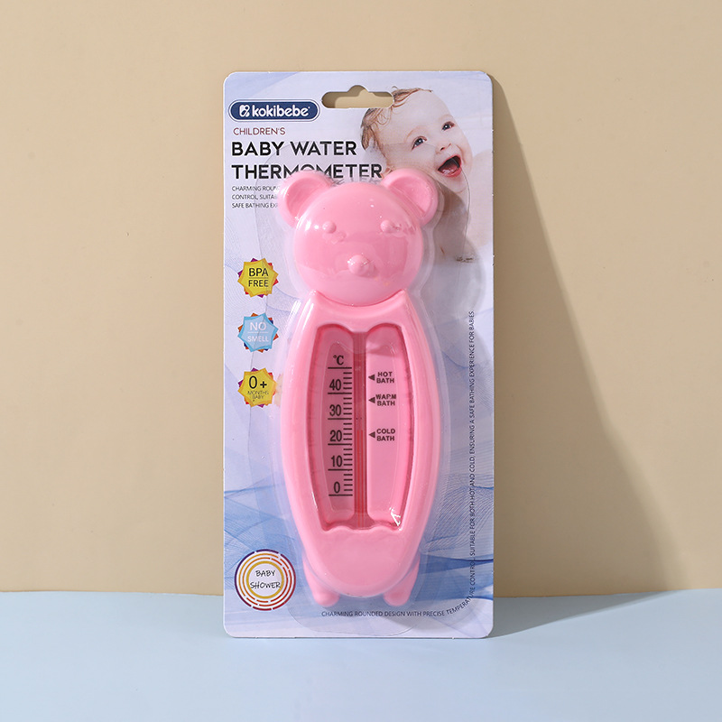 Támetro de agua para bebés con tarjeta de succión en inglés, temperatura del agua del baño del bebé, baño para recién nacidos, termómetro de dibujos animados
