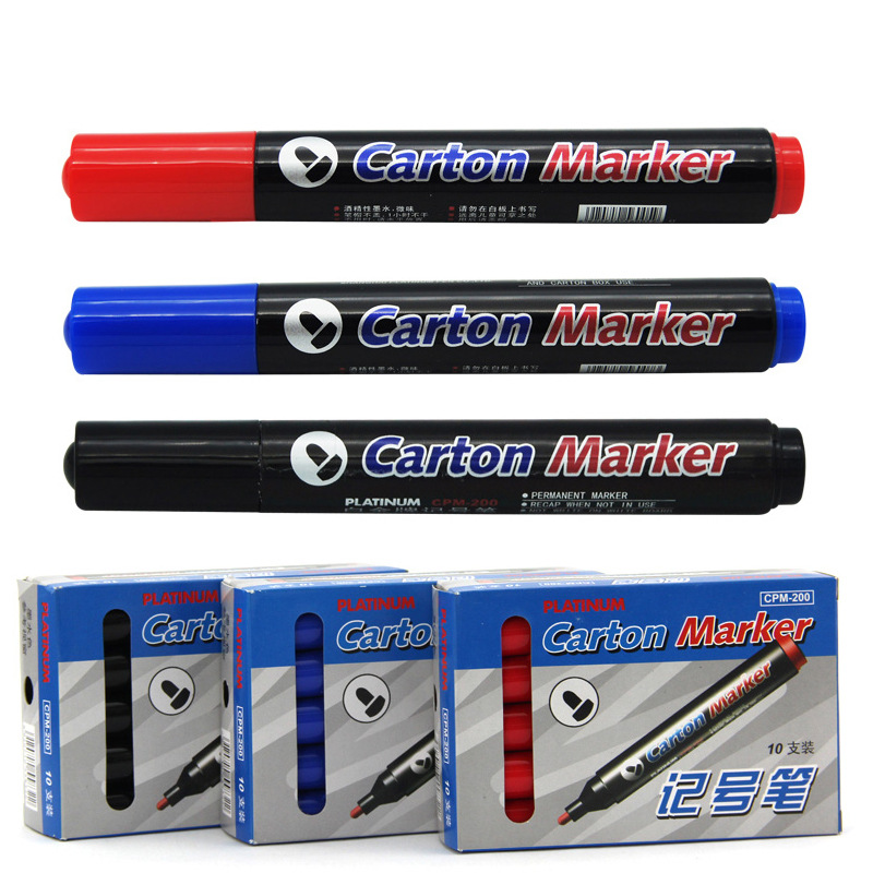 Platino aceitoso rotulador CPM-200 rotulador de cabeza única cabeza redonda caja de logística express rotulador de cabeza rotulador