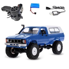 全比例WPL军事卡车皮卡遥控车 C24吉普四驱攀爬遥控模型儿童玩具