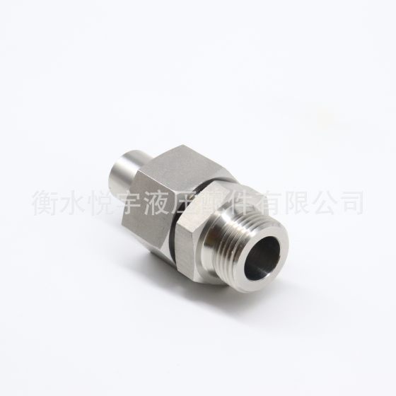Cone Seal Welded End Straight Fitting 24 Degree Cone Seal External Thread Straight Fitting Transition Fitting