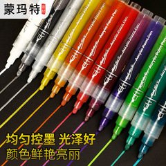 Montmartre Acrylic Markers Metal Color 12-Color Water-Based Pens Poster Adhesive Design Markers Acrylic Pens