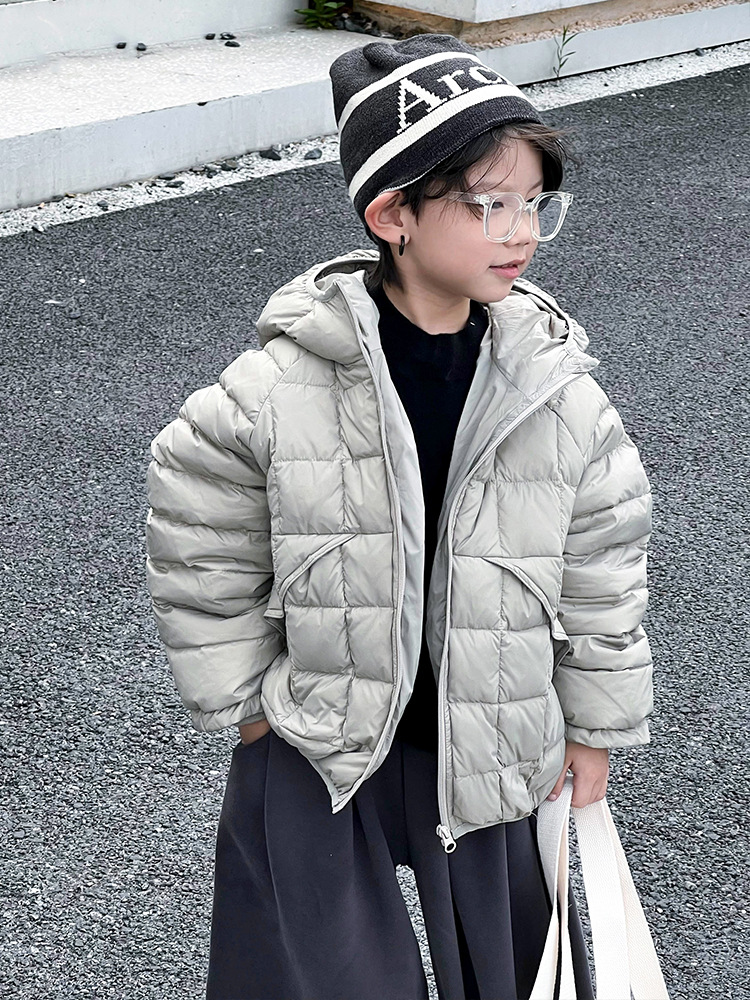 Chaqueta de Plumón para Niños, 90% Plumón de Pato Blanco, Ropa de Invierno para Niños, Estilo Coreano 2025, Chaqueta Corta Gruesa para Niños, Ropa de Invierno