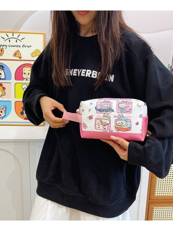 New Cartoon Bag Pencil Bag Large Capacity Multifunctional Clutch Bag Cute Student Stationery Bag Creative Cosmetic Bag Pencil Bag