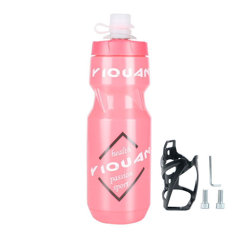 Fuchsia teapot, black bottle holder, wrench