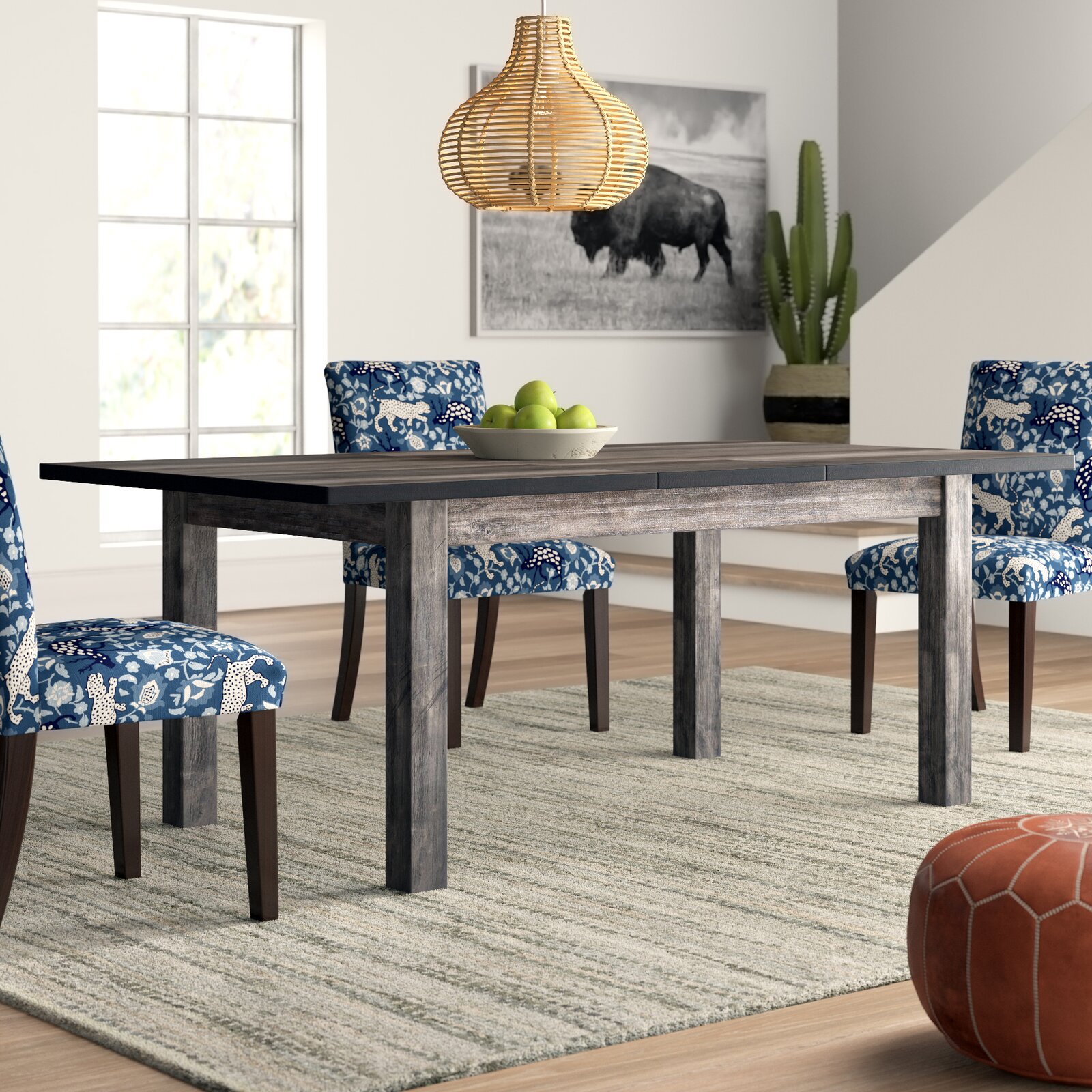 Mesa de comedor de madera extensible extensible MDF mesa de comedor ligera de lujo de alta calidad moderna simple mesa de comedor silla
