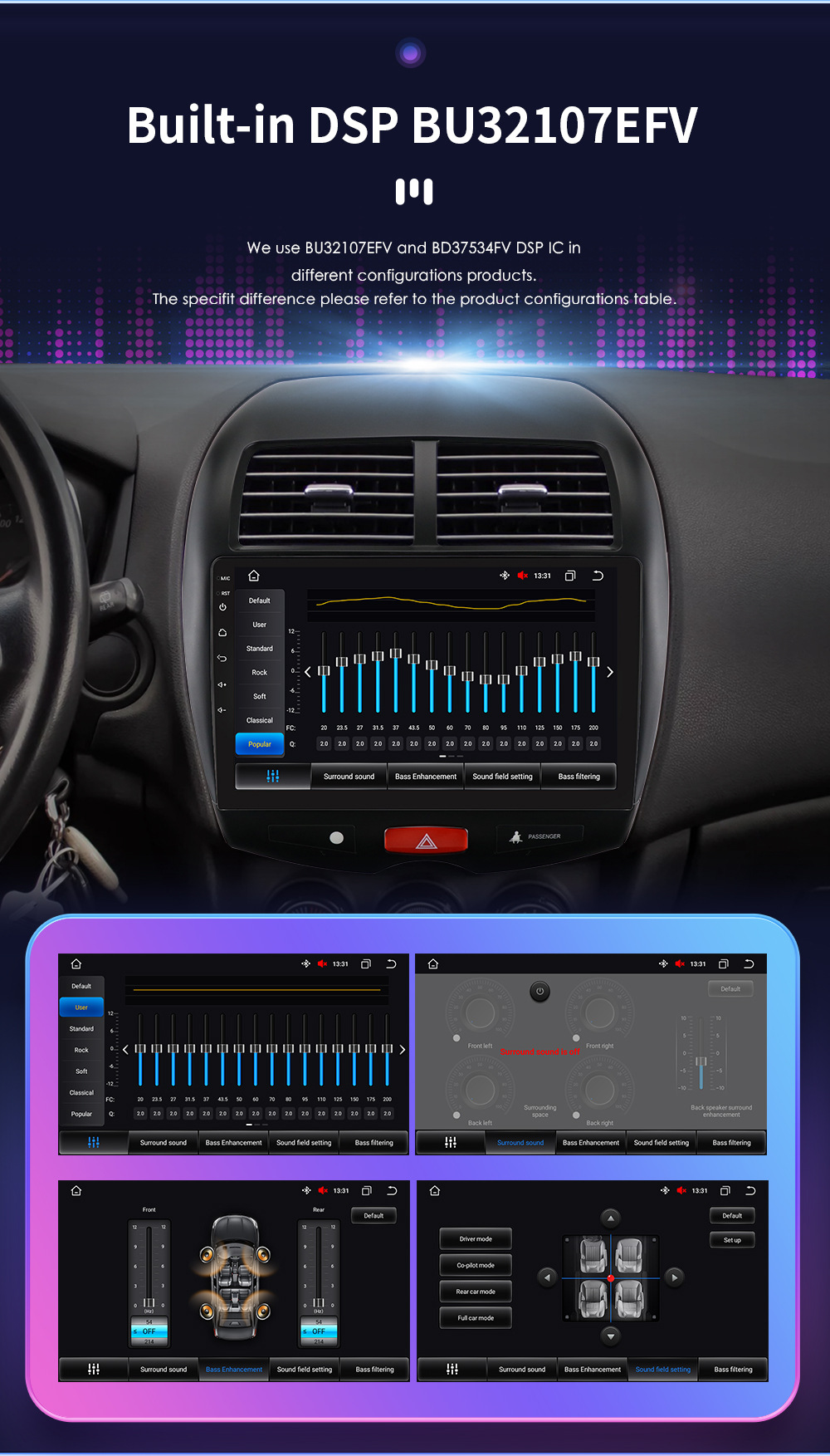 10inch Suitable for Mitsubishi Jinxuan Android Large Screen Car Mp5 Player Gps Navigation Reversing Image All-In-One Machine