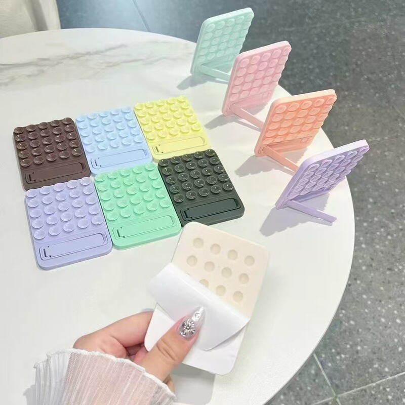 New One-Line Silicone Mobile Phone Case Mobile Phone Holder Suction Cup Holder Magnetic Suction Convenient Glass Adsorption Folding Holder