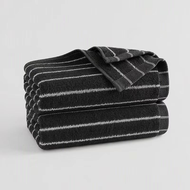 Pure Cotton Adult Towel Cross-Border Style Fine Striped Face and Bath Towel 125g Thickened 34*75cm Gift Towel Pure Cotton Adult Towel Cross-Border Style Fine Striped Face and Bath Towel 125g Thickened 34*75cm Gift Towel