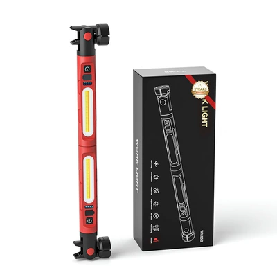 Cross-border multi-functional magnetic work light, COB high-brightness automotive engine inspection light, with ultra-long battery life and emergency lighting capabilities (İşçi projektorları) - red-maintenance-work-light-5200mah