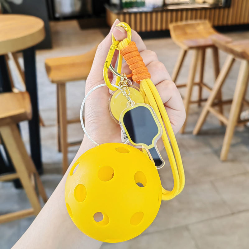 Fun Pickleball Keychain Pickleball Pendant Pickleball Cultural and Creative Pickleball Keychain Mini Student Pendant Gift