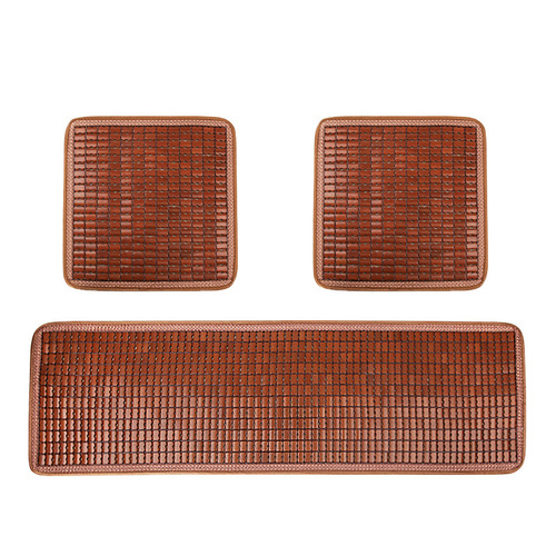 Car Summer Bamboo Seat Cushion Cool Bamboo Mat Bamboo Cooling Cushion Car Four-Season Cooling Seat Cushion Universal Three-piece Set
