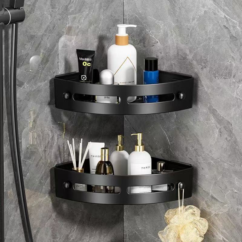 Bathroom Storage Rack, No-Drill Triangular Storage Rack, Kitchen and Bathroom Storage Rack, Toilet Wall-Mounted Rack