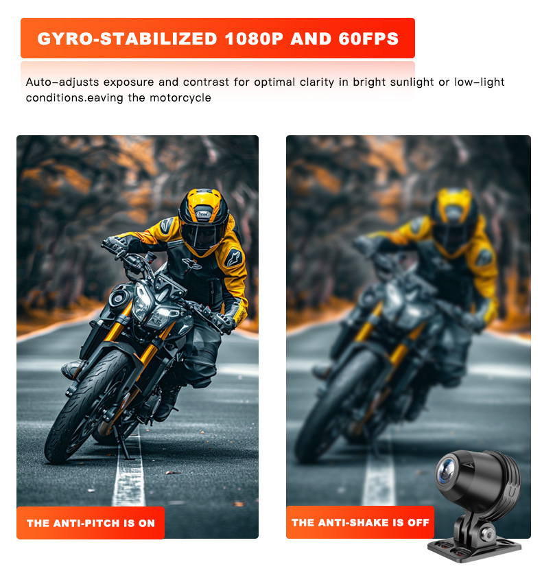 Cross-Border Millimeter Wave Radar Blind Spot Monitoring Motorcycle Recorder Front and Rear Dual Recording Motorcycle Vehicle