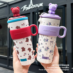 新款高颜值保温杯精美不锈钢真空杯办公室桌面杯吸管杯泡茶杯批发