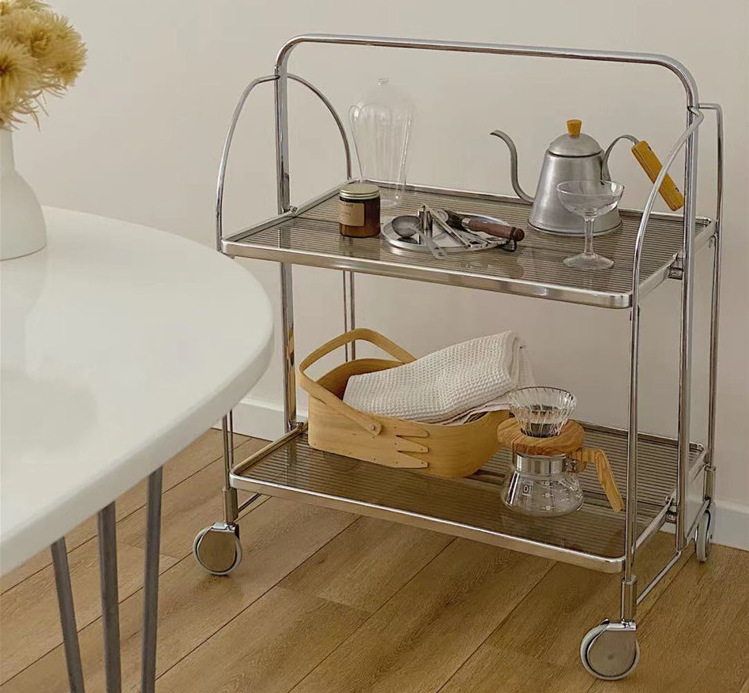 German Designer Dining Cart,Second-hand Folding Cart,Multi-layer Storage Rack,Removable Storage Side Table Cart