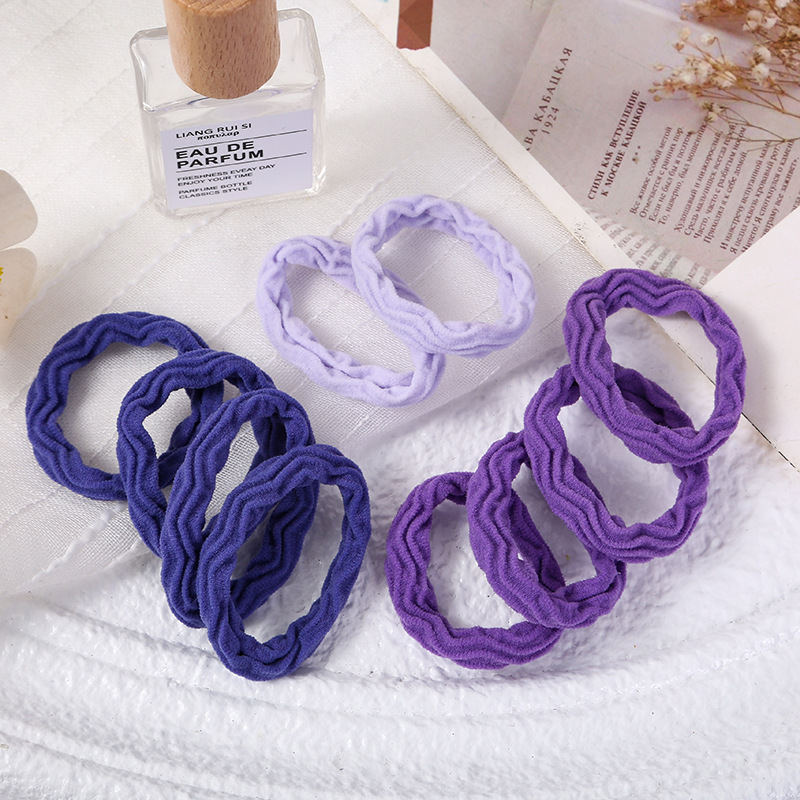 Explosiones clásicas super asequibles 10 colores anillo de cabello grueso de alta elasticidad sin costuras toalla jacquard anillo de goma cubierta de cuero