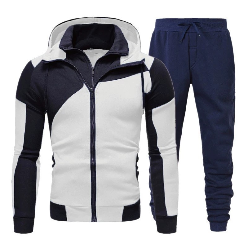 흰색 + 남색 바지