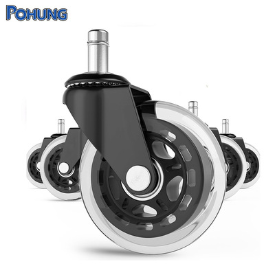 Office transparent Castor PU Mute wheel Plunger Electronic competition Roller furniture Universal wheel