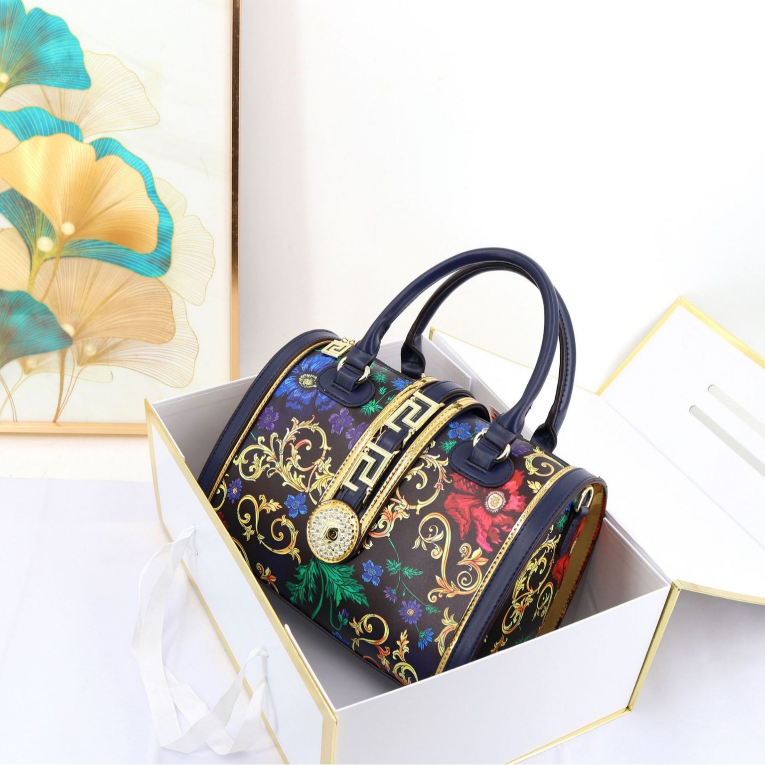 Bolso de Mujer Popular Transfronterizo Estampado, Bolso de Diseñador Texturizado, Bolso Tipo Almohada Laberinto, Bolso de Mano para Mujer