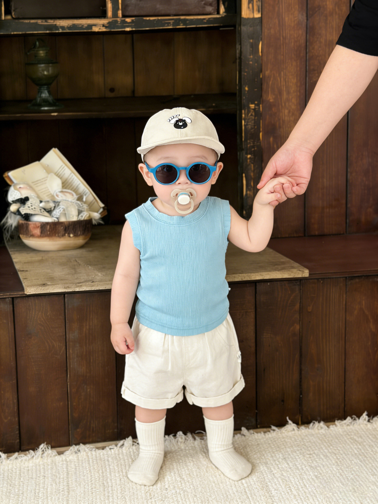 Baby guapo chaleco delgado de verano 2026 nueva ropa de bebé fresca de color sólido sin mangas chaqueta para niños