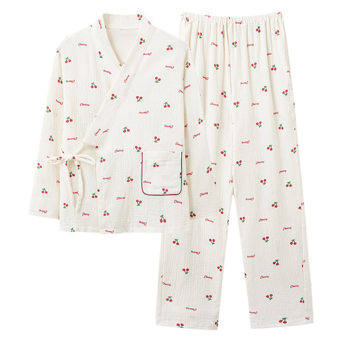 Available for outerwear: Maternity Sleepwear, Women's Spring Kimono, Postpartum Nursing Loungewear, Long-Sleeve Cotton Postnatal Gown, 2-Piece Set